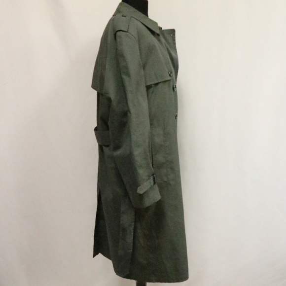 VTG LONDON FOG Woven Gray Over Coat Sz 42 S Men - Picture 5 of 8